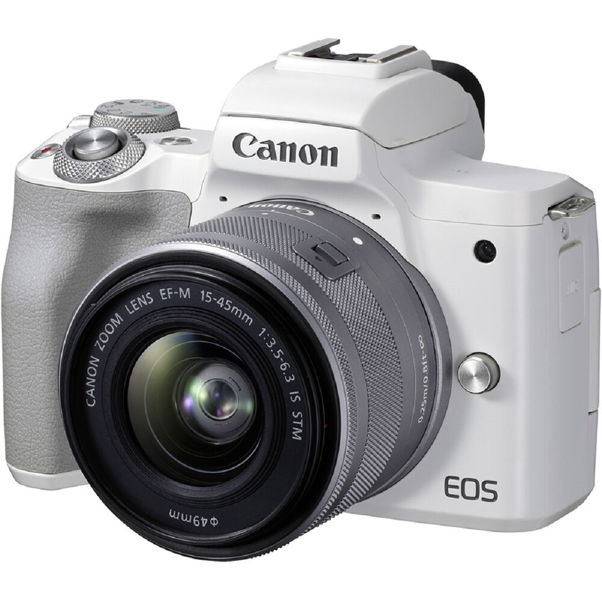 Canon EOS M50 Mark II Mirrorless Digital Camera with EF-M 15-45mm Lens - White Canon EOS M50 Mark II Mirrorless Digital Camera with EF-M 15-45mm Lens - White