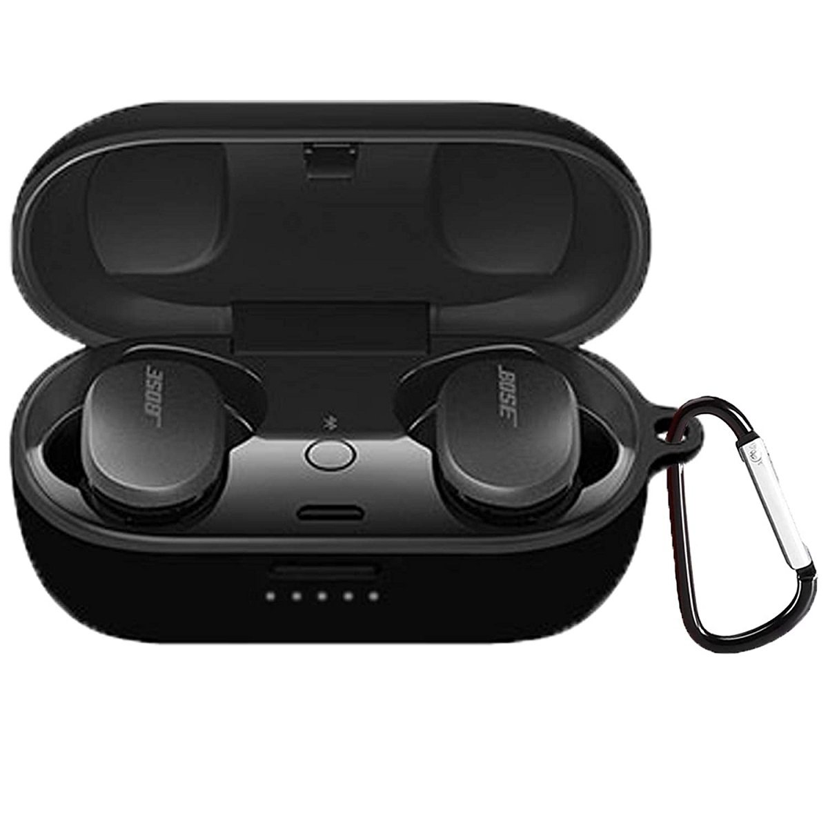 For Bose QuietComfort Earbuds Generic Silicone Protective Case - Black For Bose QuietComfort Earbuds Generic Silicone Protective Case - Black